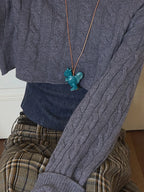 Adjustable Ceramic Necklace with Sweet Hand-Painted Animals – by x chunmei