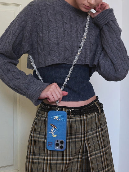 Colorful Pom & Braid Series – Playful & Braided Phone Strap