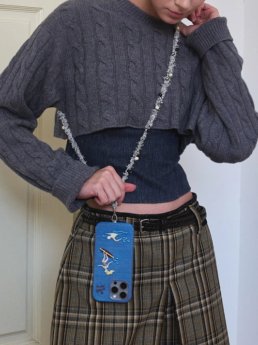 Colorful Pom & Braid Series – Playful & Braided Phone Strap