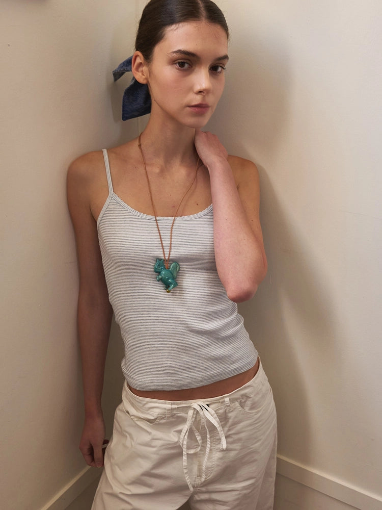 Adjustable Ceramic Necklace with Sweet Hand-Painted Animals – by x chunmei