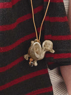 Adjustable Ceramic Necklace with Sweet Hand-Painted Animals – by x chunmei