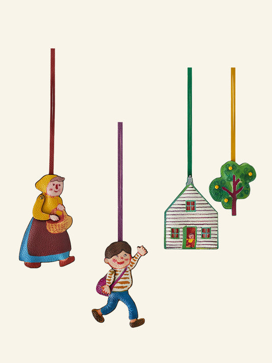 Magic Puppet Town Double-Sided 3D Leather Charm