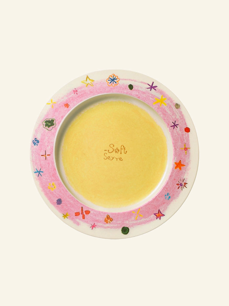 Crayon Stars Flan Plate