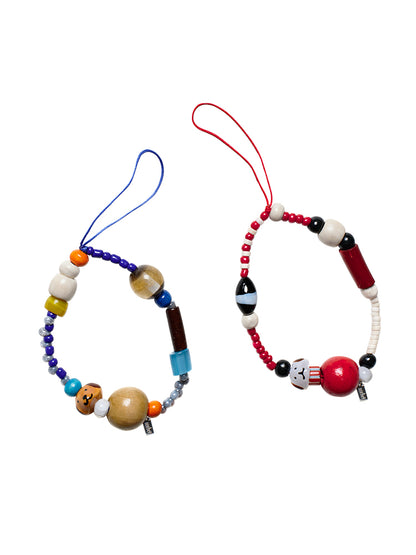 Happy Puppy Beaded Phone Charm