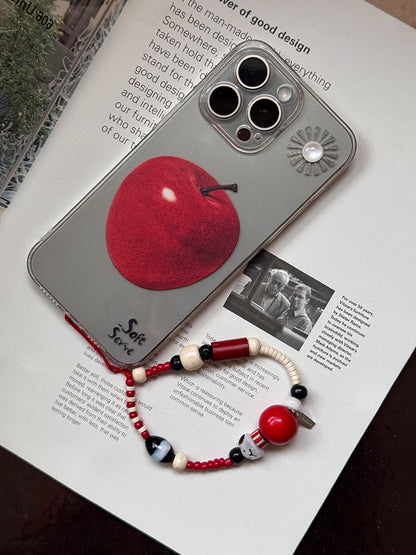 Happy Puppy Beaded Phone Charm