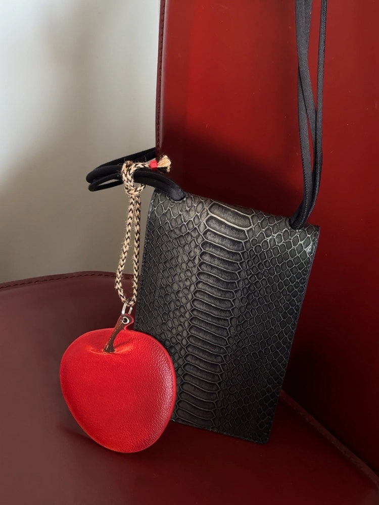 “Cat & Apple” Double-Sided Charm