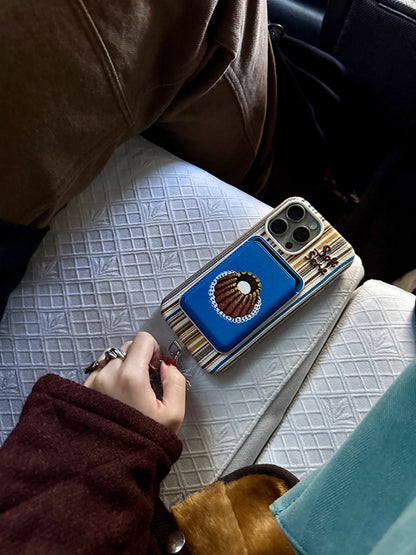Forest Pocket Embroidery Phone Case + Card Holder