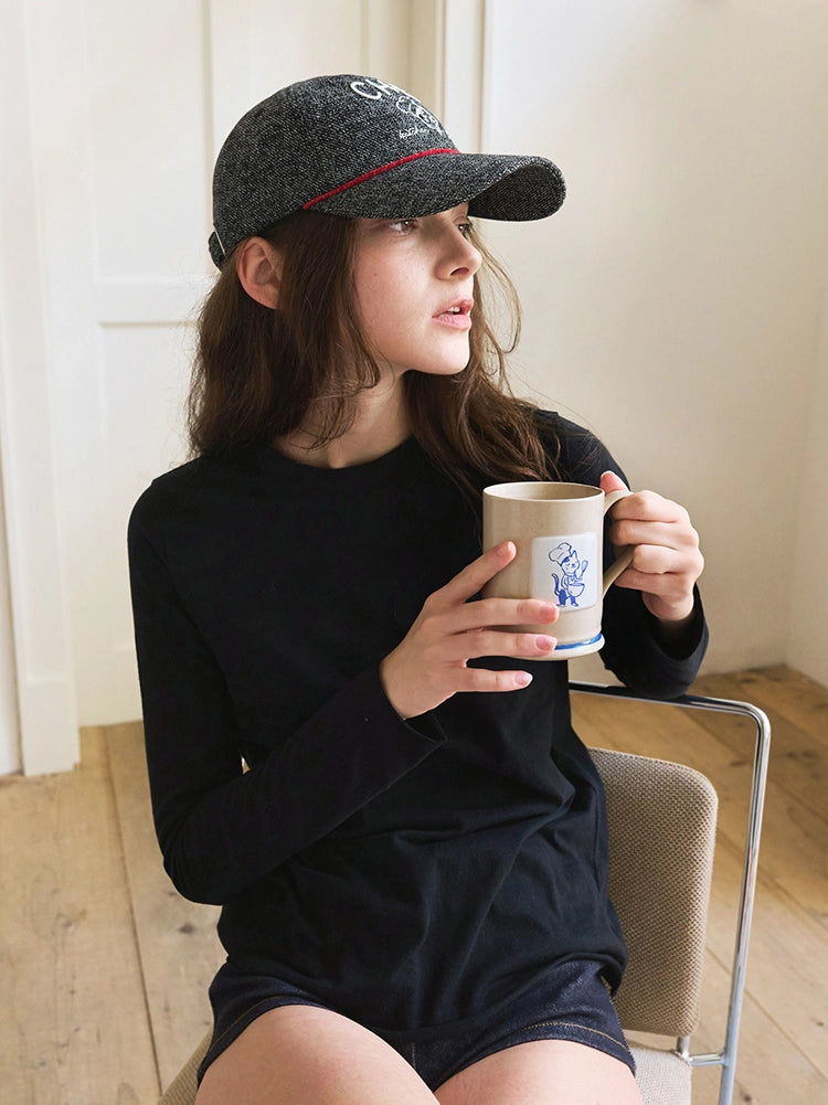 A Cupful of Joy - Hand-Painted Kitty Chef Ceramic Mug by SoftServe