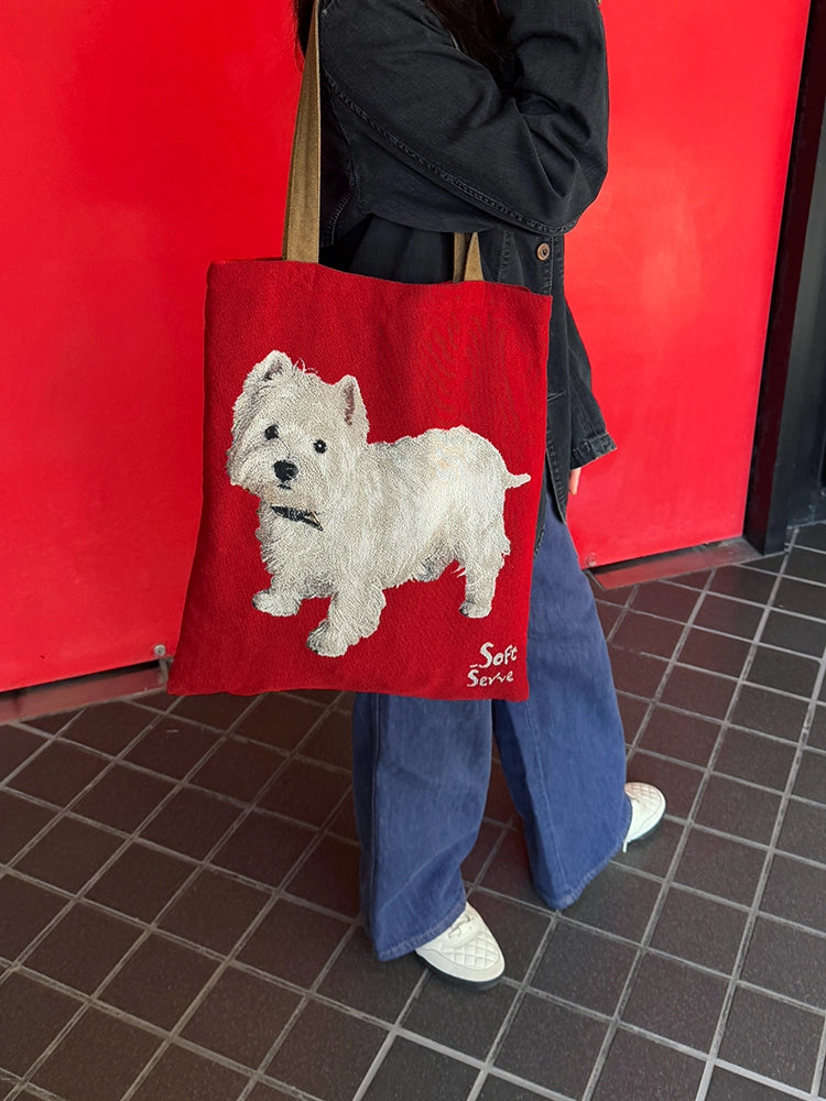 Rethink Black Cat or Puppy Shoulder Bag