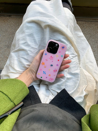 Crayon Stars Phone Case - Whimsical Hand-Drawn Design