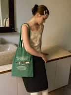 Lightweight Embroidered Tote Bag - Featuring an Ox, Horse & Sheep