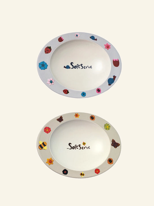 Butterfly and Snail Bamboo Fiber Bowl