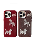 Red & Purple Puppy Phone Case