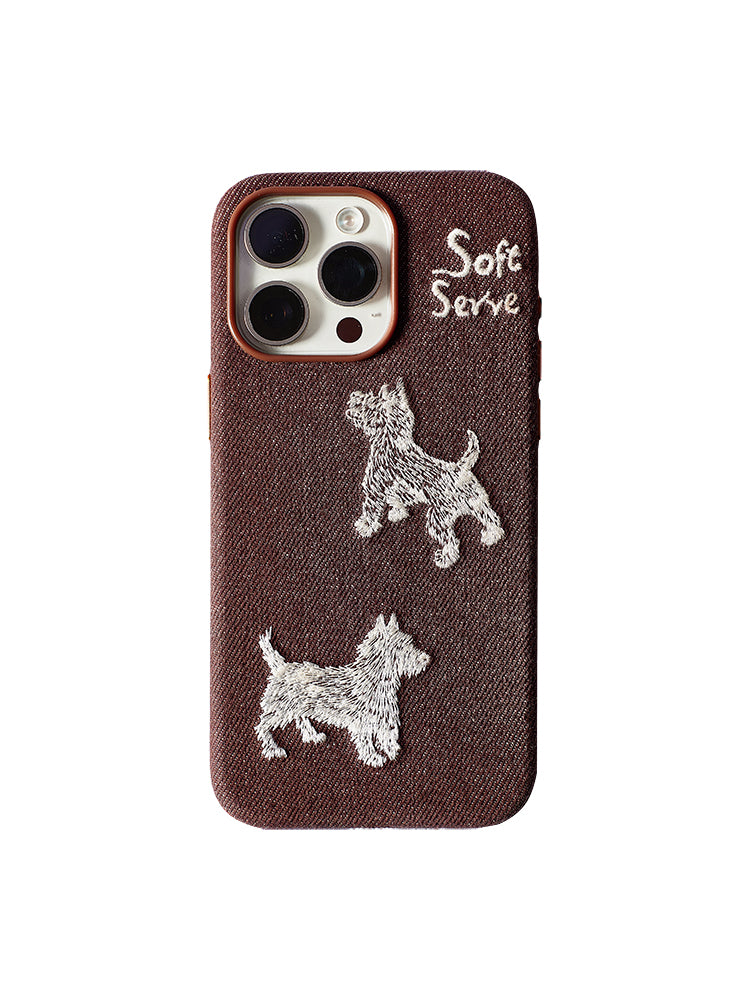Red & Purple Puppy Phone Case