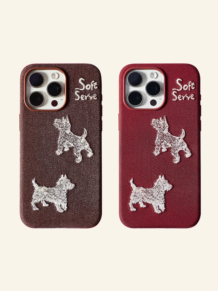 Red & Purple Puppy Phone Case