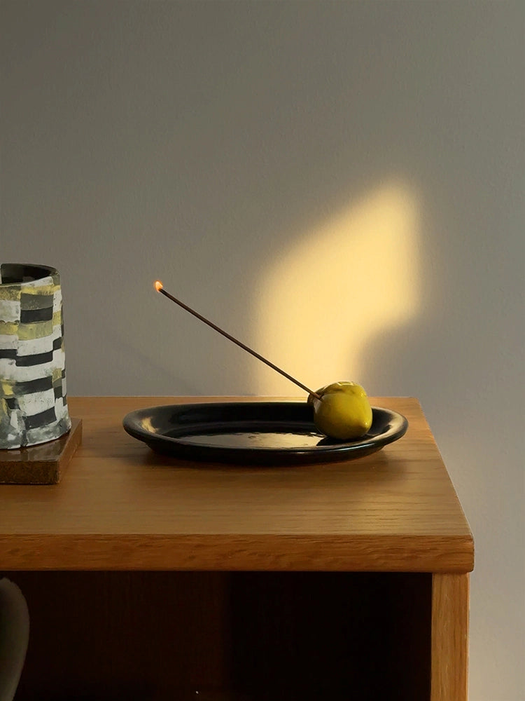 A Citrus Still Life – Hand-Lemon Ceramic Incense Holder