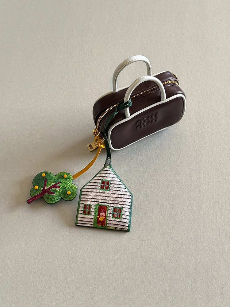 Magic Puppet Town Double-Sided 3D Leather Pendant