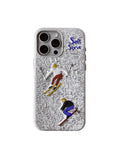 Skiing, Dog-Walking & Riding Theme Design Embroidered Fabric MagSafe Phone Case