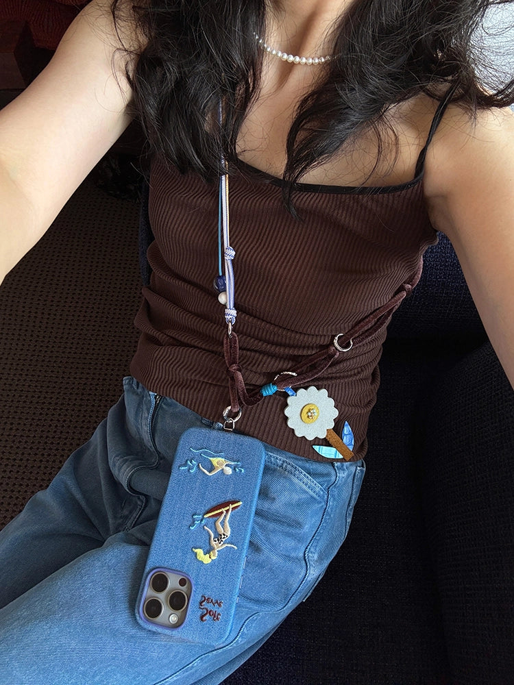 The “Patchwork Posy” Strap – Handcrafted & Adjustable Phone Strap