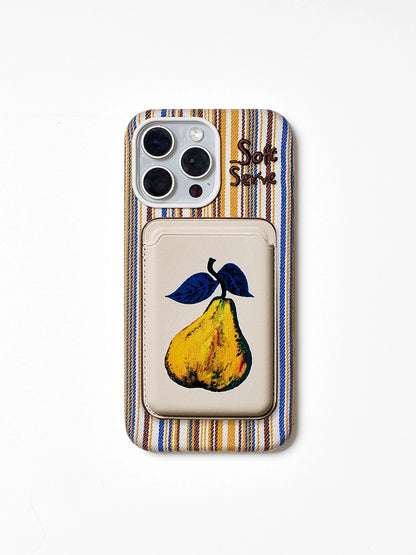 Forest Pocket Embroidery Phone Case + Card Holder