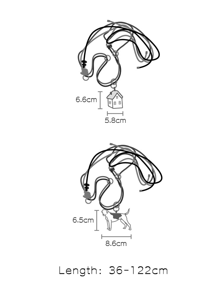 The Puppy & Red House Phone Strap