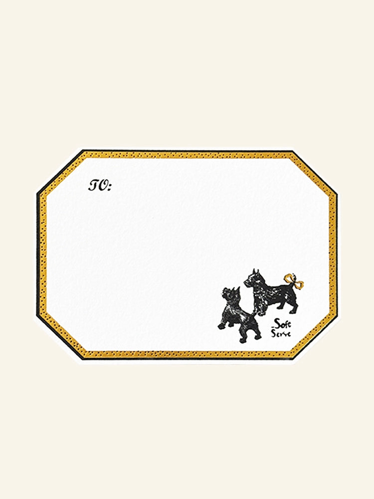 Gold-Embossed Puppy Greeting Card