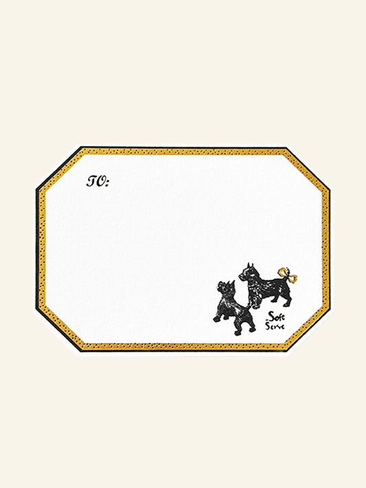 Gold-Embossed Puppy Greeting Card