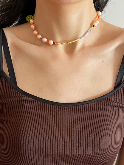 Sorbet Grape Beaded Necklace