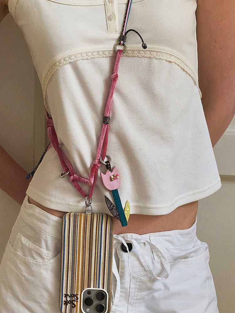 The “Patchwork Posy” Strap – Handcrafted & Adjustable Phone Strap