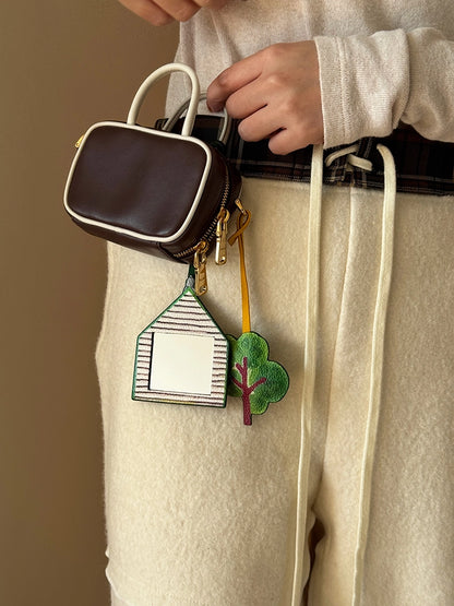 Magic Puppet Town Double-Sided 3D Leather Pendant