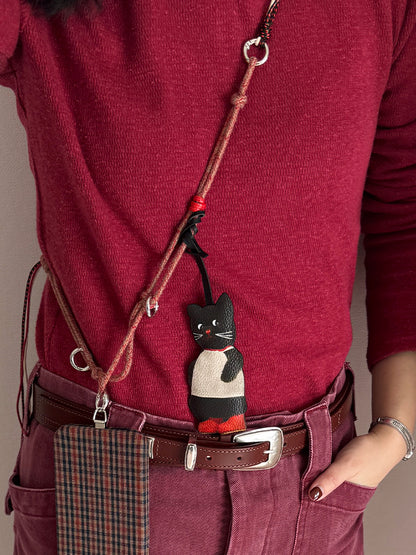 The Little Black Cat Or Apple Phone Chain