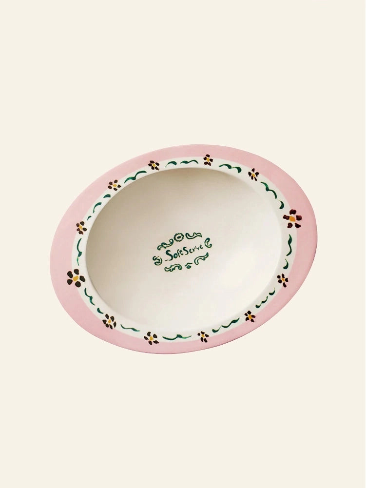 Vintage Floral Bamboo Fiber Bowl