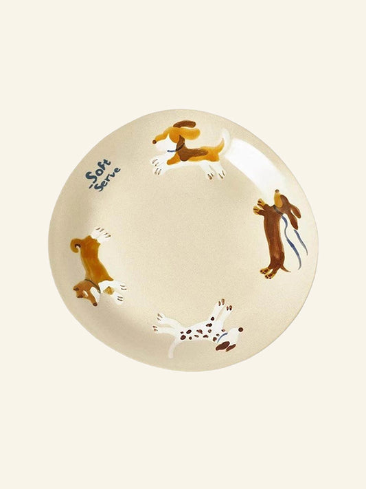 Running Puppies Plate