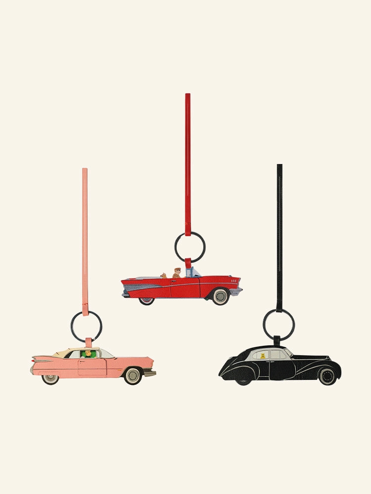 Road Trip Retro Car Leather Charm