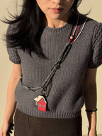 The Puppy & Red House Phone Strap