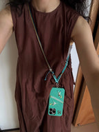 Surf & Tennis Theme Design Embroidered Fabric MagSafe Phone Case