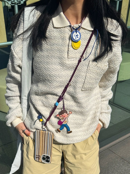 Magic Puppet Town Double-Sided 3D Leather Pendant