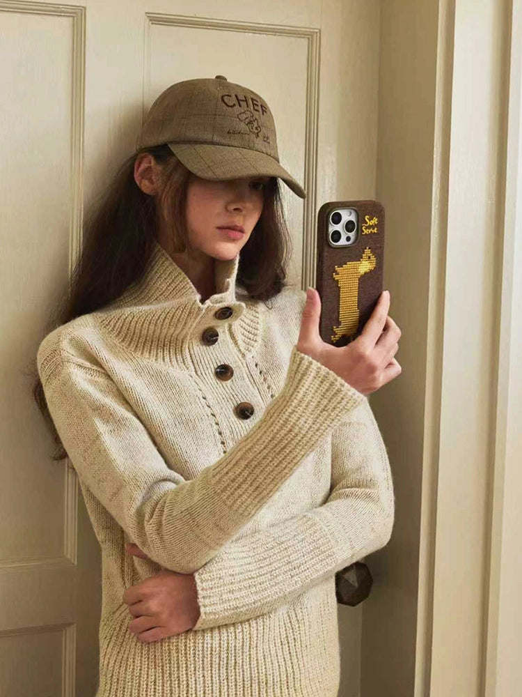 Your Everyday Sweetheart - Chocolate Puppy Cross-Stitch Fabric Phone Case