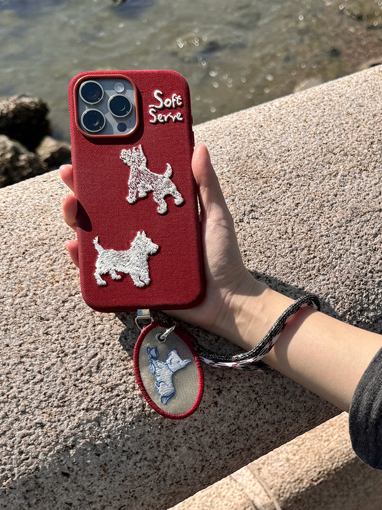 Red & Purple Puppy Phone Case