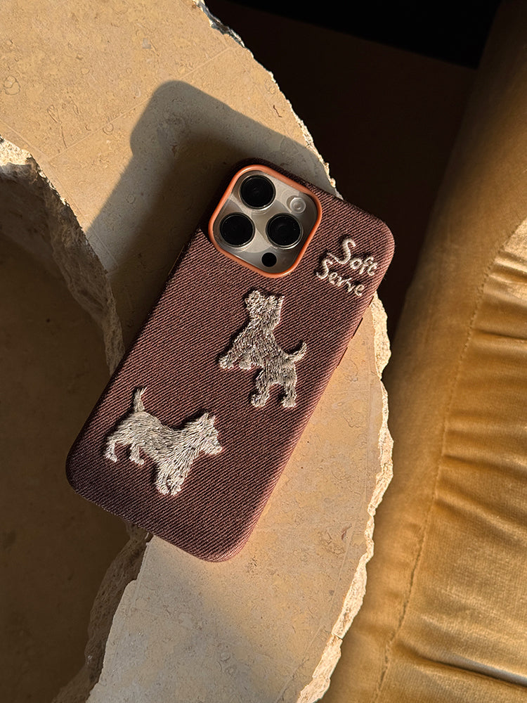 Red & Purple Puppy Phone Case
