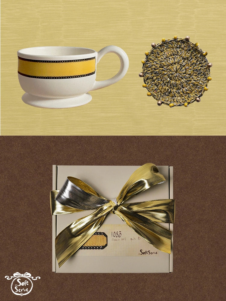 The “Buttercream Ribbon” Mug – A Cozy, All-Day Ceramic Cup