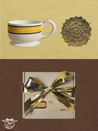 The “Buttercream Ribbon” Mug – A Cozy, All-Day Ceramic Cup