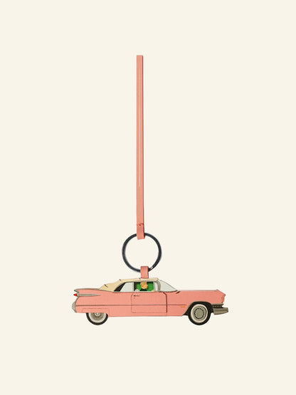 Road Trip Retro Car Leather Charm