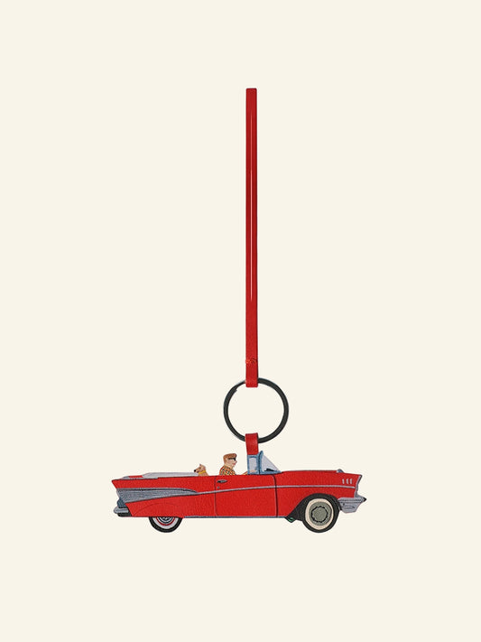 Road Trip Retro Car Leather Charm