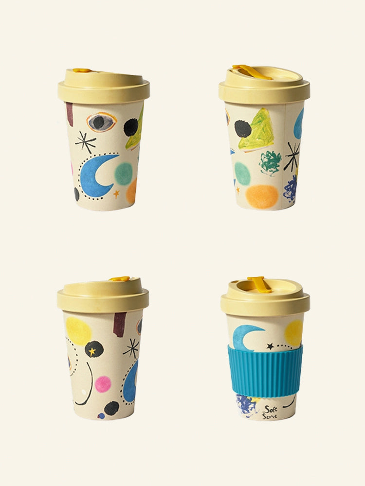 Creative Doodle Bamboo Fiber Cup