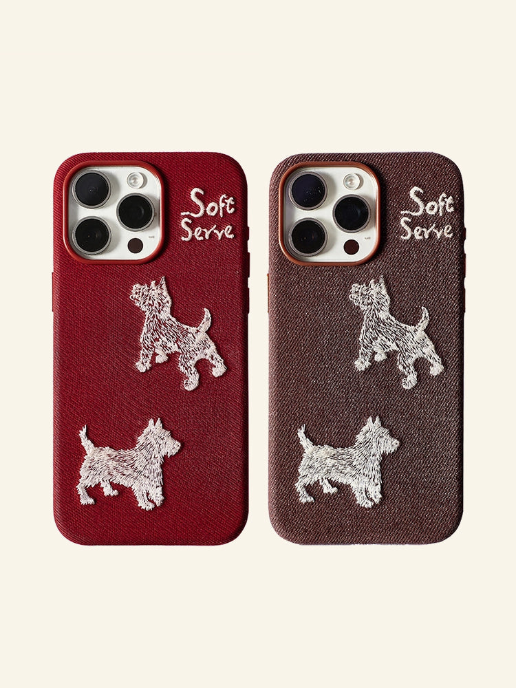 Red & Purple Puppy Phone Case
