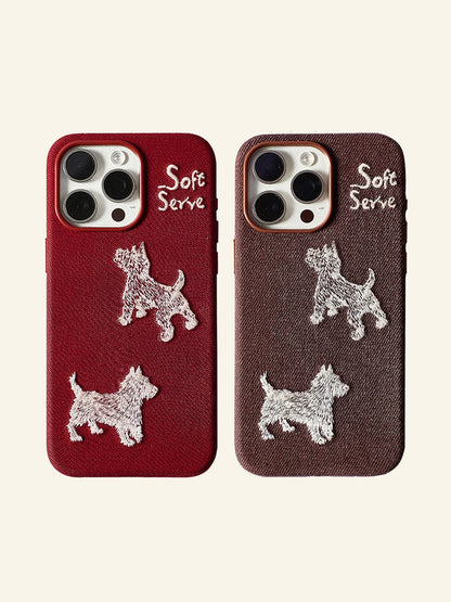 Red & Purple Puppy Phone Case