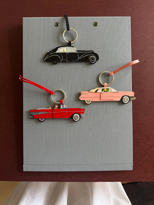 Road Trip Retro Car Leather Charm