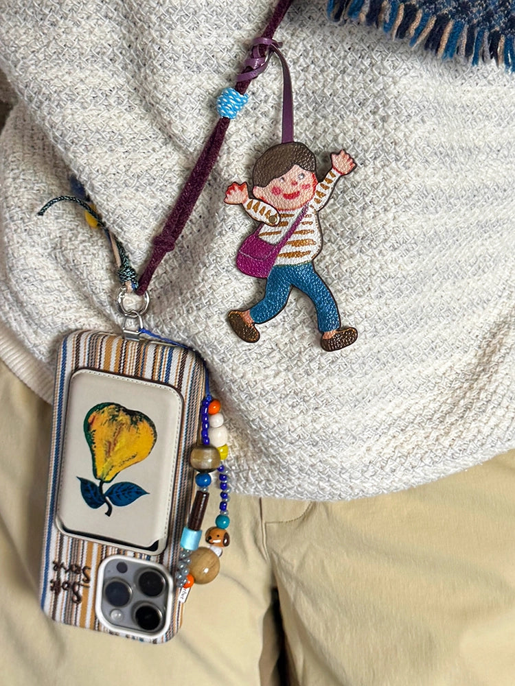 Magic Puppet Town Double-Sided 3D Leather Pendant