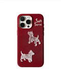 Red & Purple Puppy Phone Case